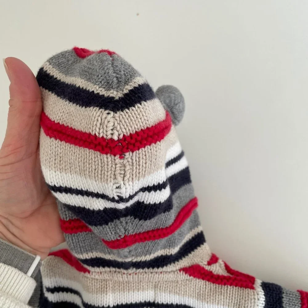 Kitestrings Bib Overalls & Sweater Cotton Animal Ear Striped Set - Picture 11 of 16